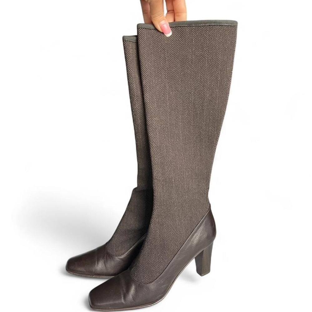 Amalfi Chic True Vintage Italian Leather mid calf boots with pointed toe‎